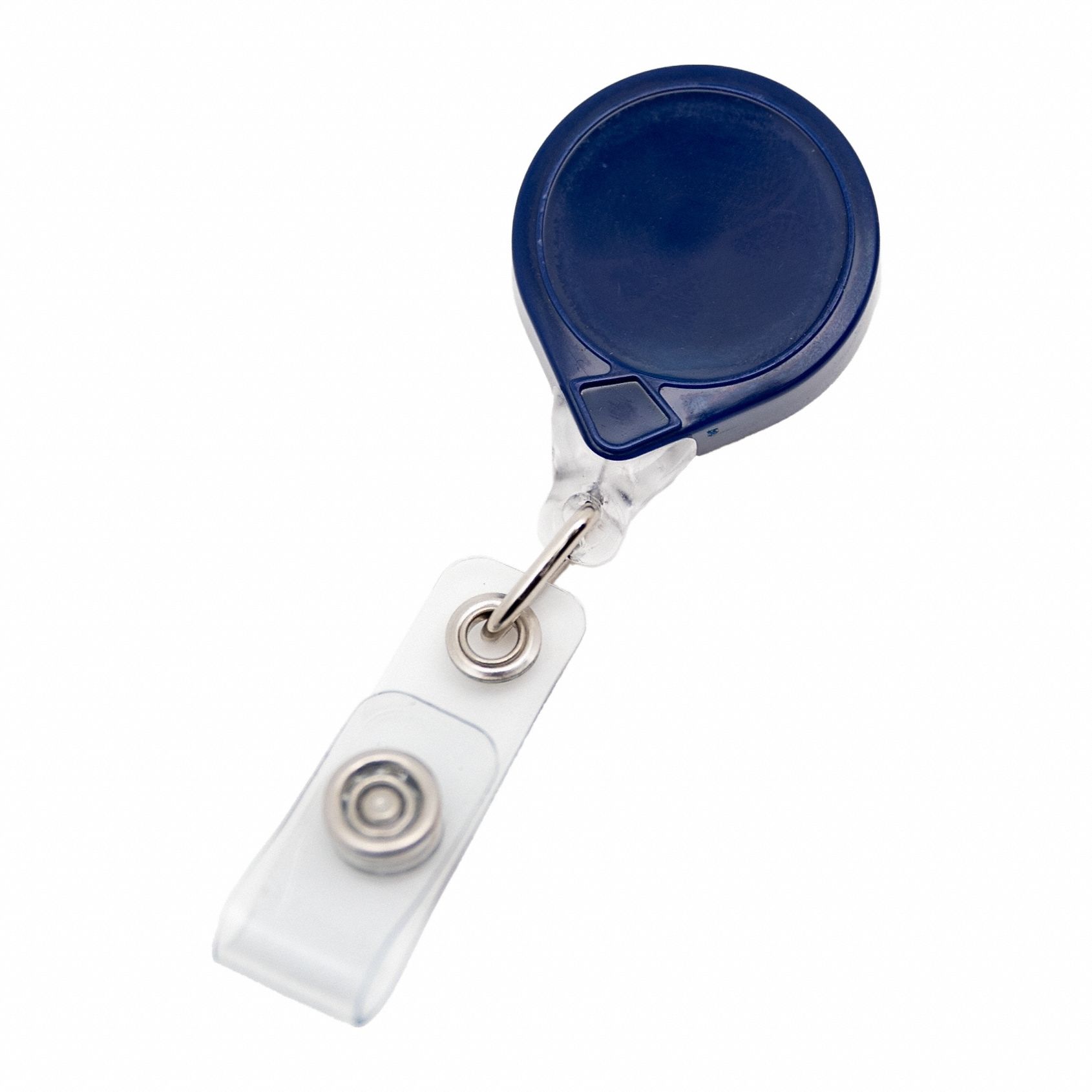 Badge Holder: Clip, Horizontal/Vertical, 3 in Overall Ht, 1 1/2 in Overall Wd, 21/64 in Overall Dp