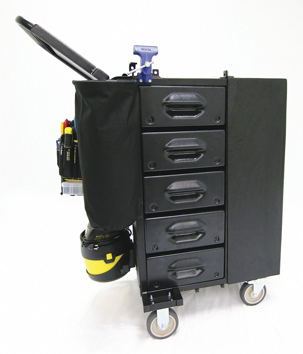 Tool Cart, Complete/No Drill: 120 Pieces, Metric/SAE, Bag