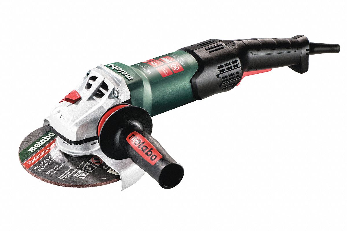 ANGLE GRINDER, CORDED, 120V/14.6A, 6 IN DIA, PADDLE, ⅝"-11, 9600 RPM, 8 FT CORD, RAT TAIL