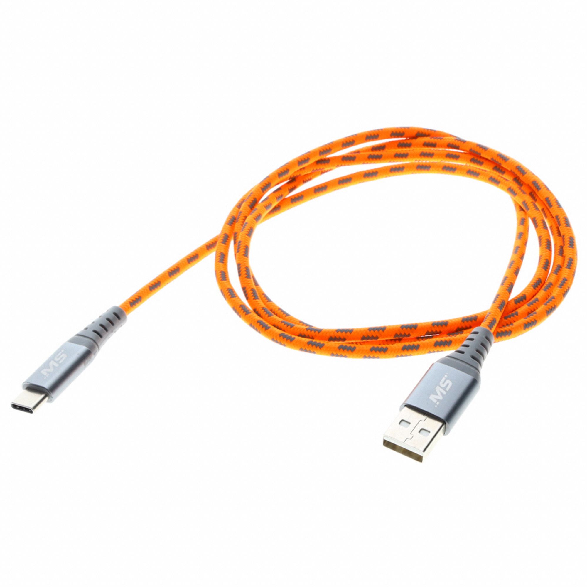 MOBILESPEC, 2.0, 4 ft Cable Lg, HiVis 4ft USBC to USBA Cable, OR
