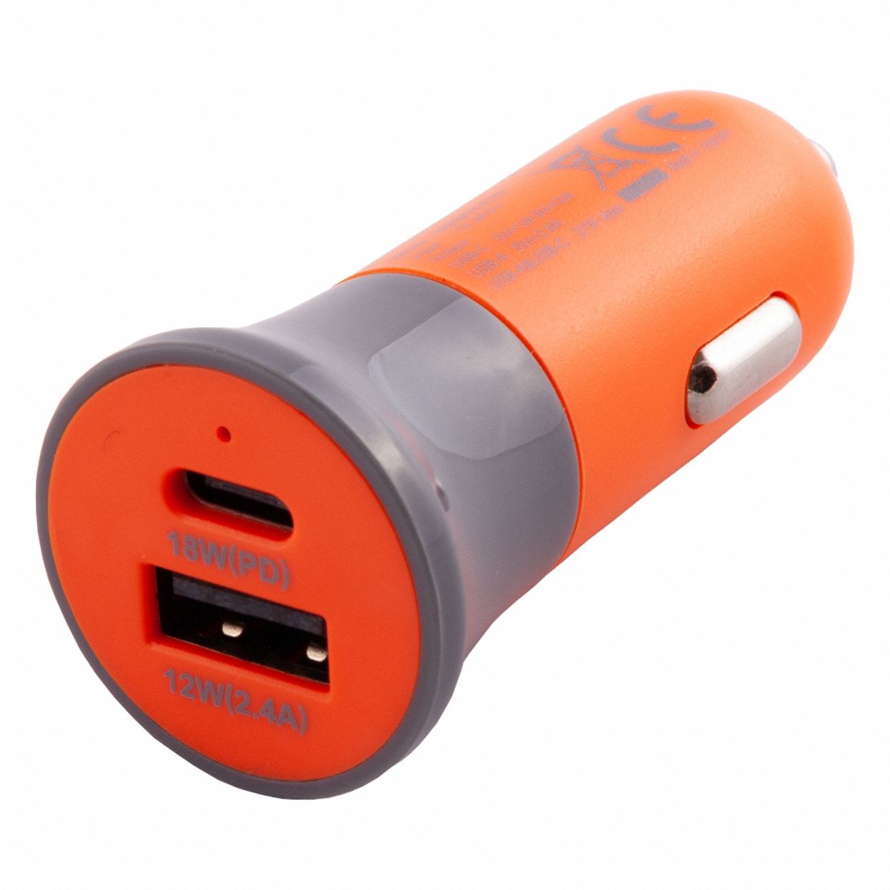 MOBILESPEC, Charger, Orange, HiVis Dual Port 30W DC Charger, Orange