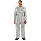 COVERALL, SERGED INSEAM, DURABLE, MICROPOROUS, LOW LINTING, WHITE, XL, 49 GSM, FILM LAMINATE