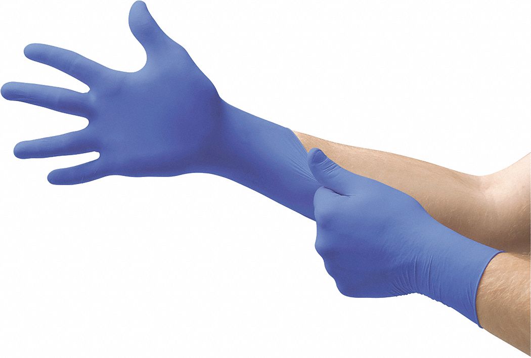 DISPOSABLE GLOVES,BLUE,SZ M,PK100