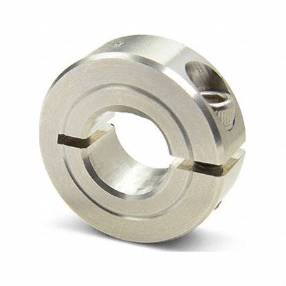 D-Bore Shaft Collar: 1-Piece, Metric, D, Clamp On, 10 mm Bore Dia, 303