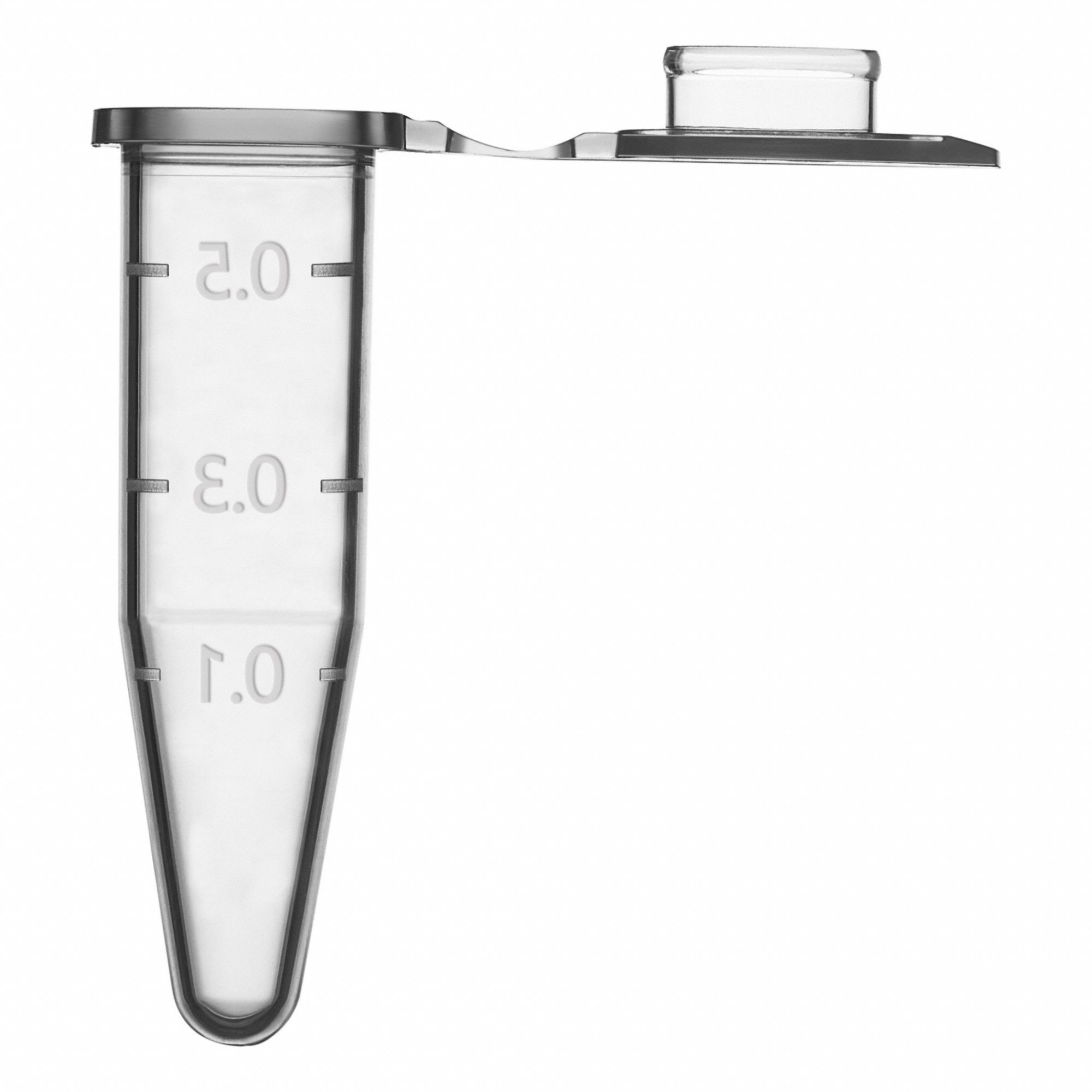 Microcentrifuge Tube: Polypropylene, 0.17 oz Capacity - oz, 0.5 mL Capacity - mL, Includes Closure
