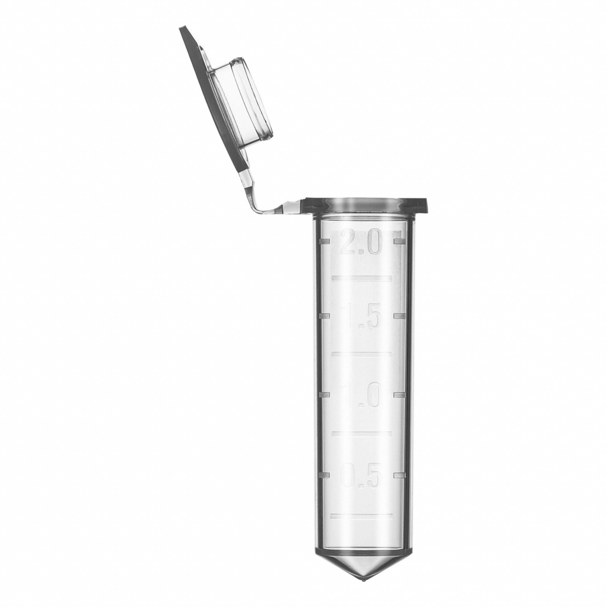 Microcentrifuge Tube: Polypropylene, 0.68 oz Capacity - oz, 2 mL Capacity - mL, Includes Closure