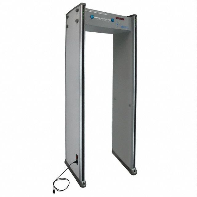 Walk-Through Metal Detector: 6 Zones, 87 1/2 in x 37 1/4 in x 15 1/2 in, Sound Alert