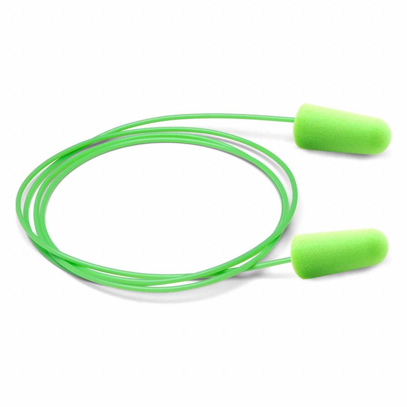 EARPLUGS, DISPOSABLE, FOAM/PLASTIC, MEDIUM, BULLET, 33DB, CORDED, CSA, 100PR/BOX