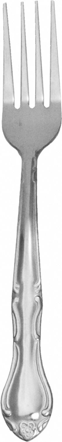 Dinner Fork: Melrose, 18/0, Stainless Steel, 7 1/4 in Overall Lg, Silver