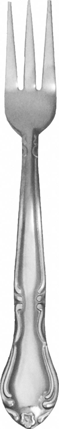 Oyster/Cocktail Fork: Melrose, 18/0, Stainless Steel, 5 7/8 in Overall Lg, Silver