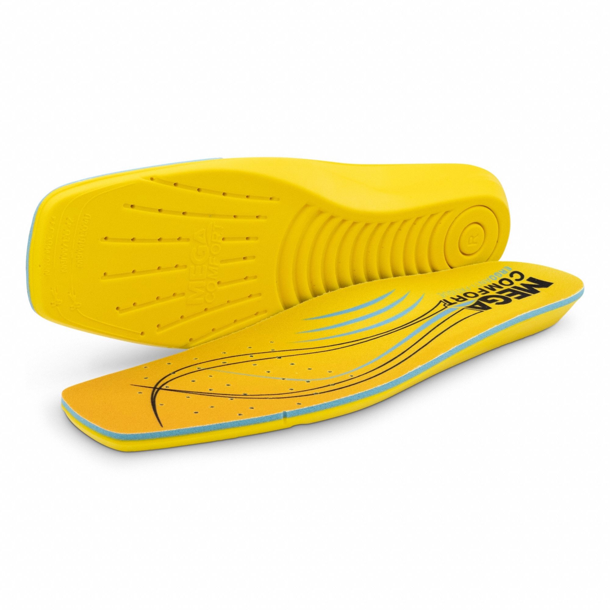 Insole: Fatigue, Yellow, Medium, 2XL, Men's, Square, 1 PR