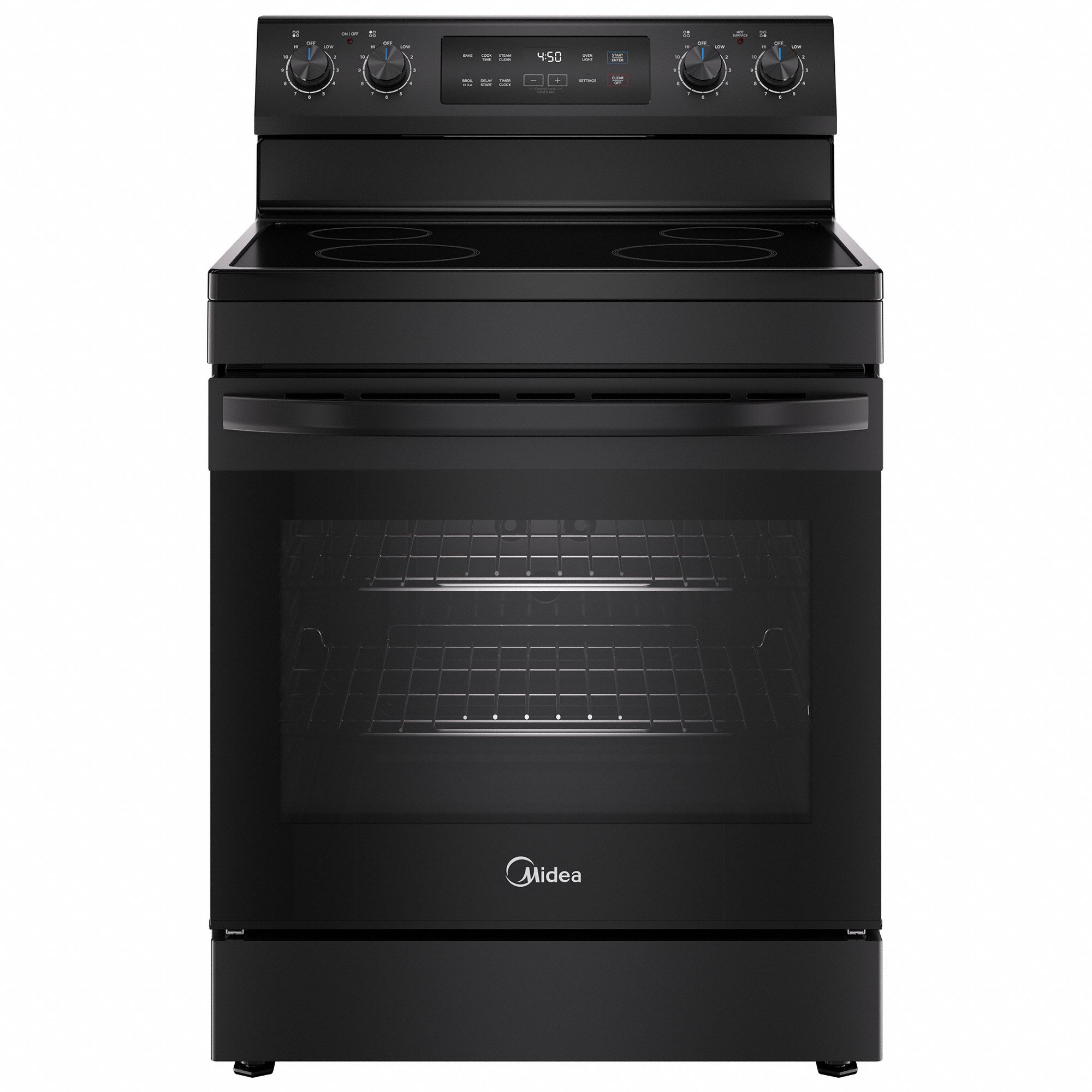 Oven Range: Electric, 4 Burners, ADA Compliant, Silver, 29 1/2 in Overall Wd