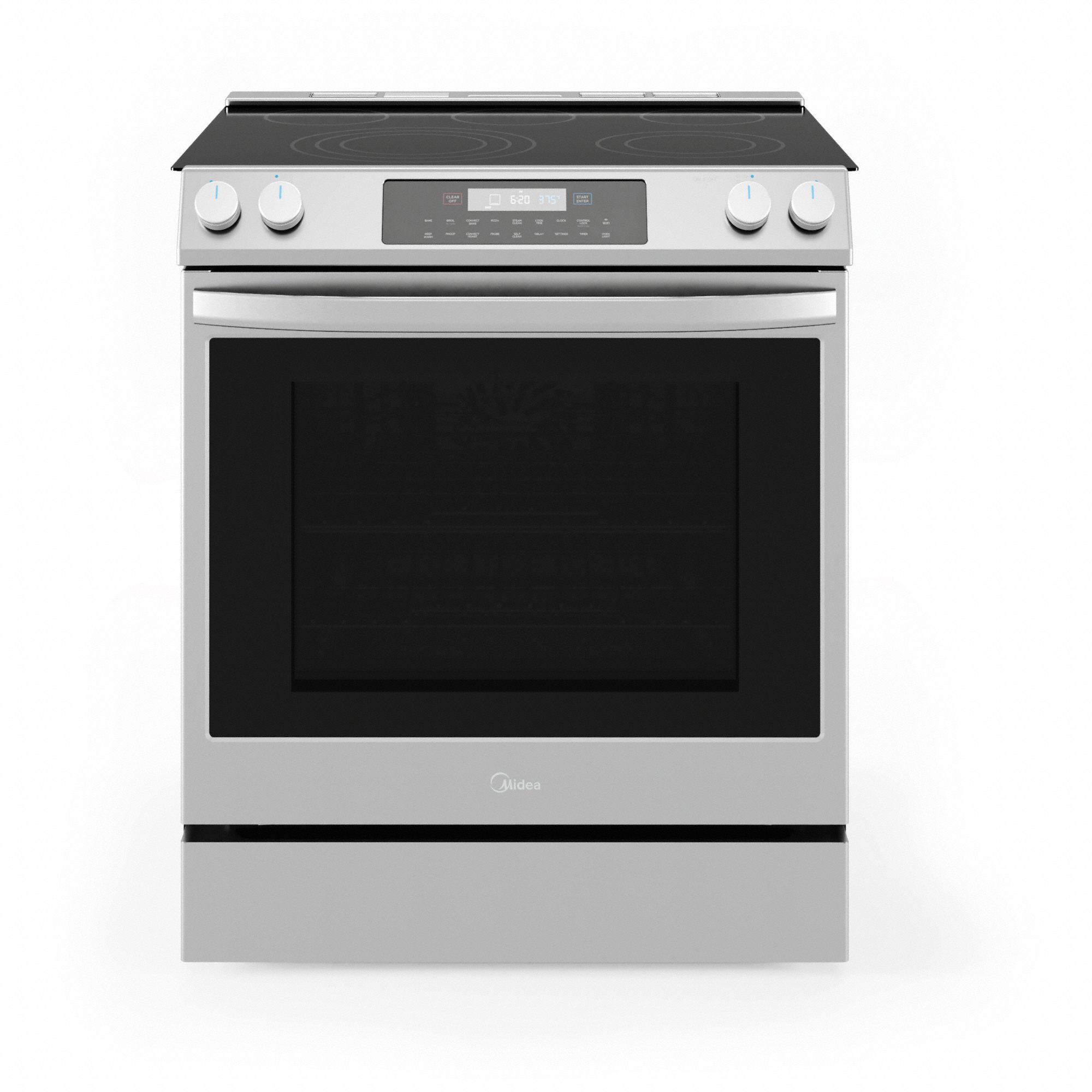 Range: Stainless Steel, Electric, 5 Burners, ADA Compliant, Self Cleaning