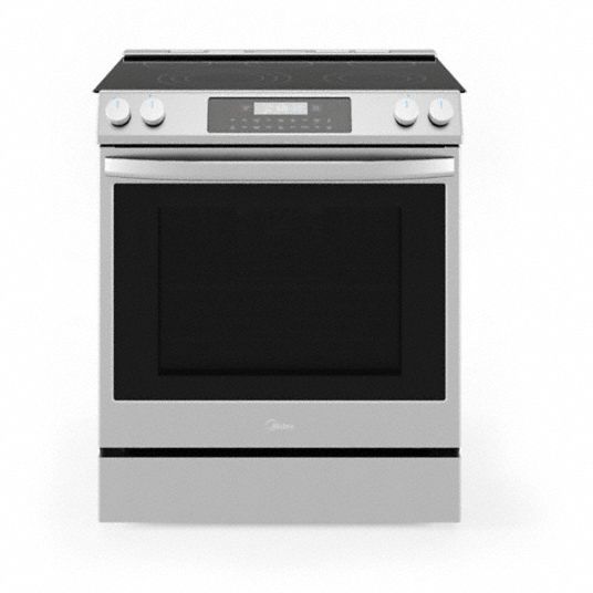 MIDEA Range Stainless Steel, Electric, 5 Burners, ADA Compliant, Self