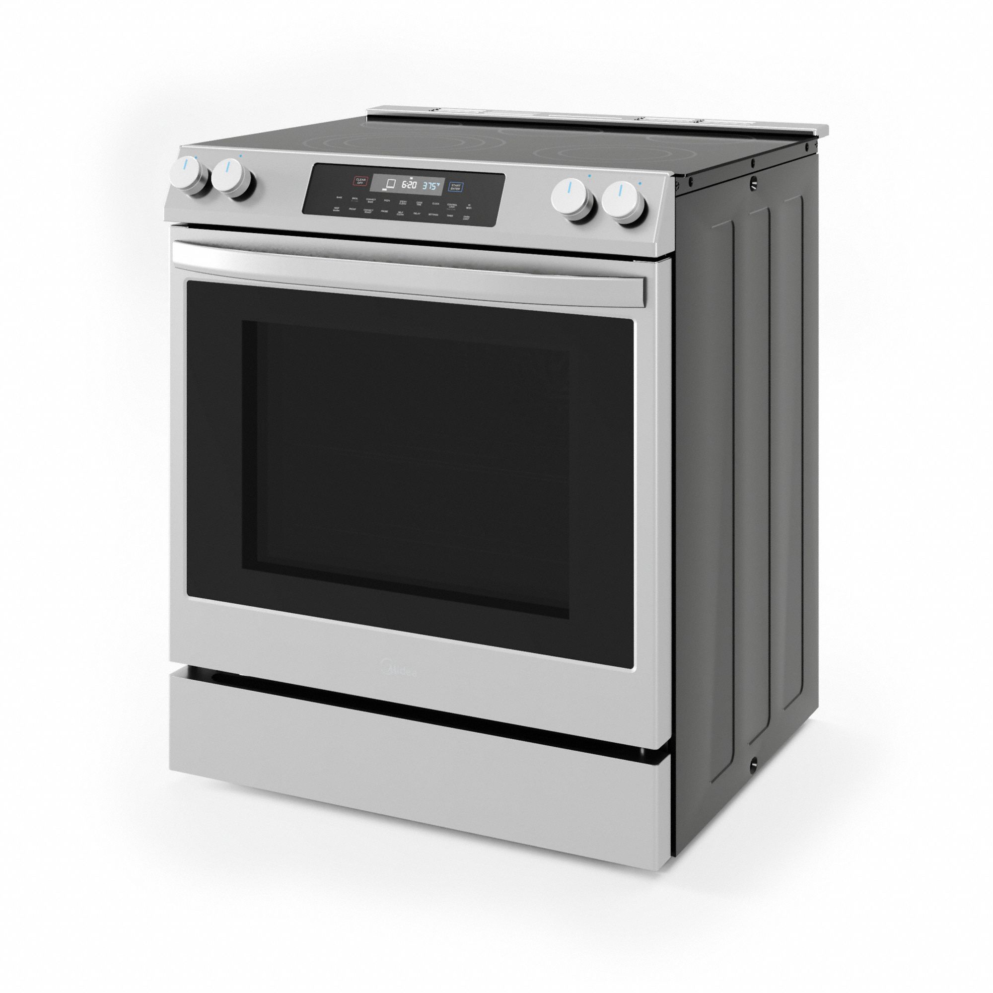 MIDEA Range Stainless Steel, Electric, 5 Burners, ADA Compliant, Self