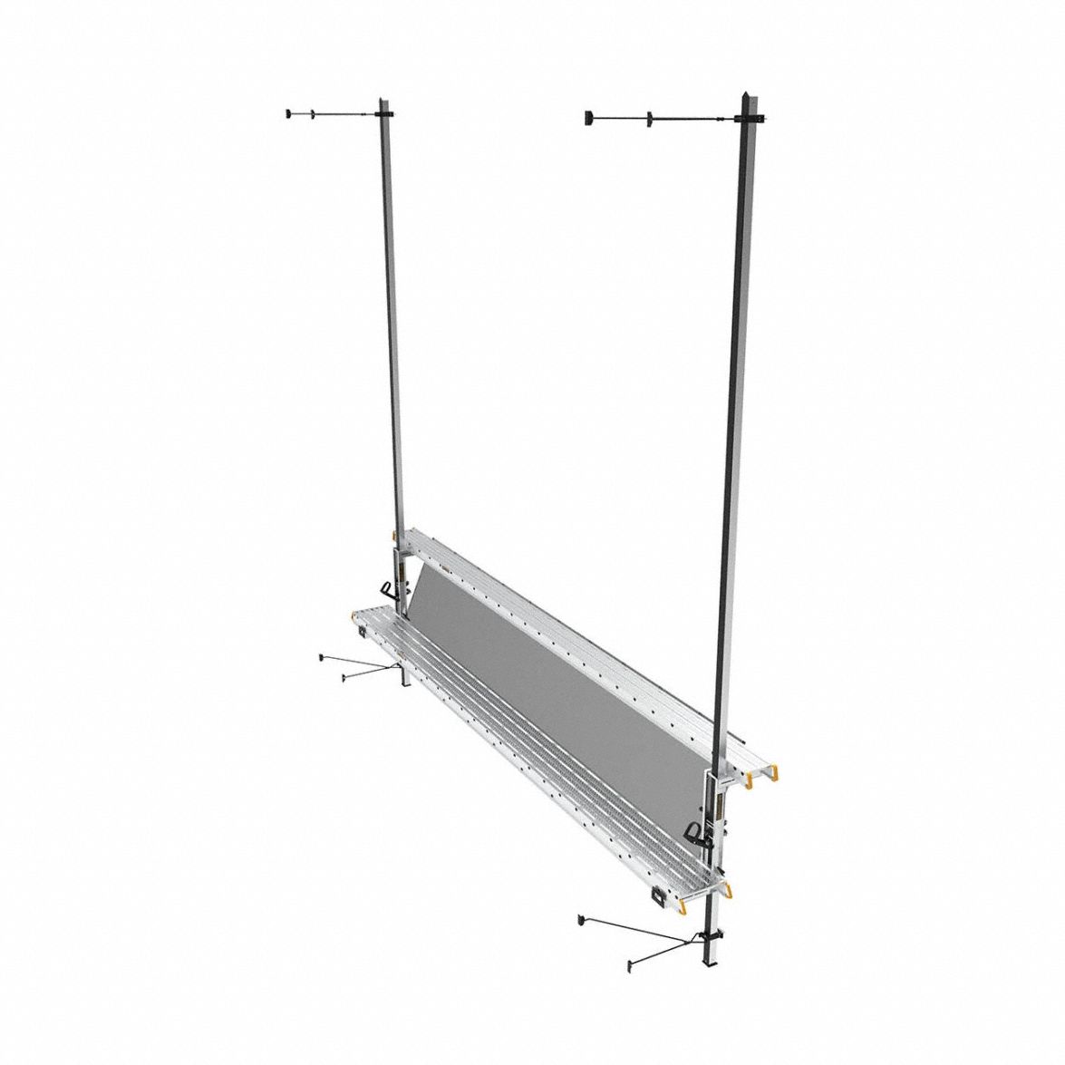 Scaffold Pump Jacks: Pump Jack, 289.75 in Overall Ht, 325.5 in Overall Wd, Aluminum
