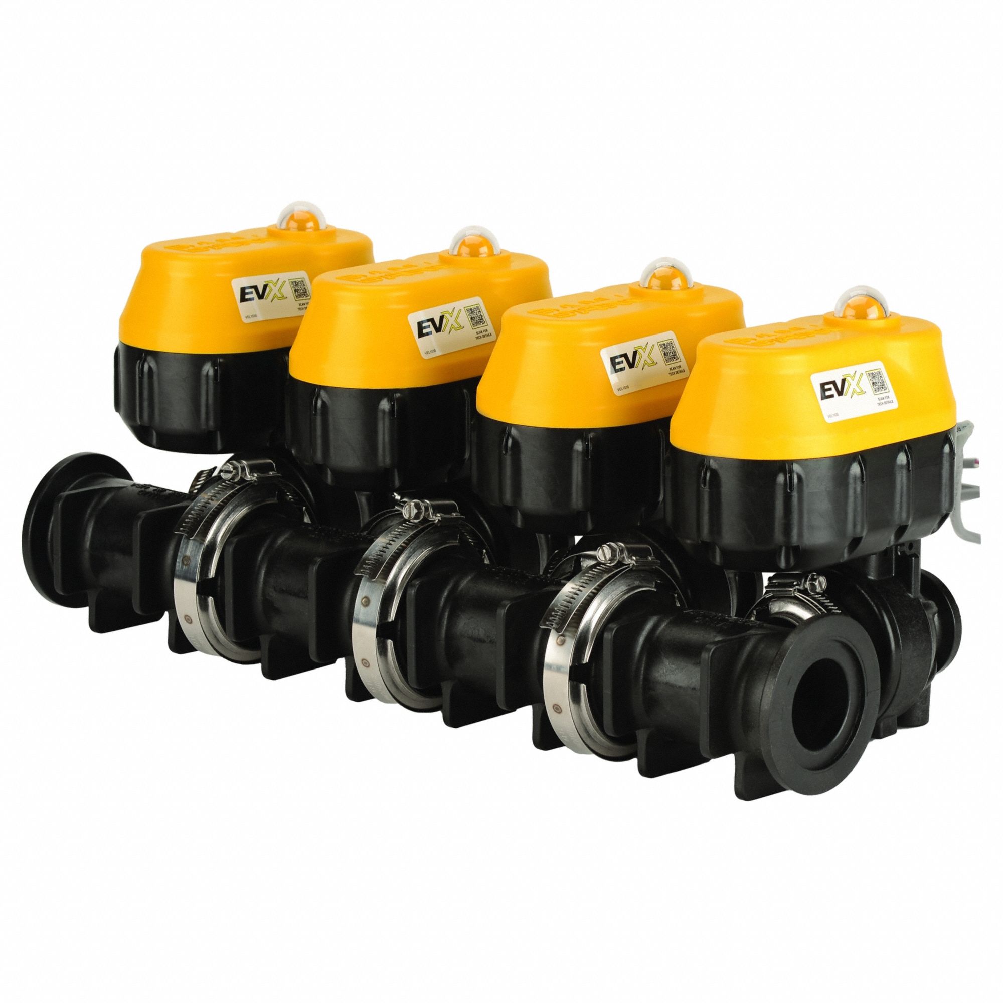 Electrically Actuated Two-Way Ball Valve: 1 in Nominal Valve Size, 12V DC, Three-Piece, PTFE