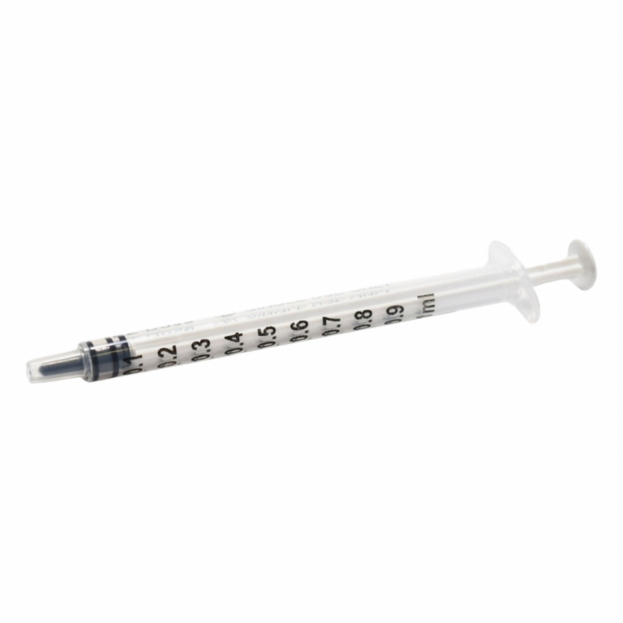 EZ DOSE Chromatography Syringe: 1 mL Capacity - mL, Luer Slip, Polypropylene, Polypropylene, Plastc (MPN MEZ1LS). Key specifications — Attachment Type: Luer Slip; Plunger Material: Plastc; Sterile/Non-Sterile: Sterile; Tip Material: Polypropylene; Barrel Material: Polypropylene; Brand: EZ DOSE; Compatible Needles: Luer Slip; Includes Needles: No.