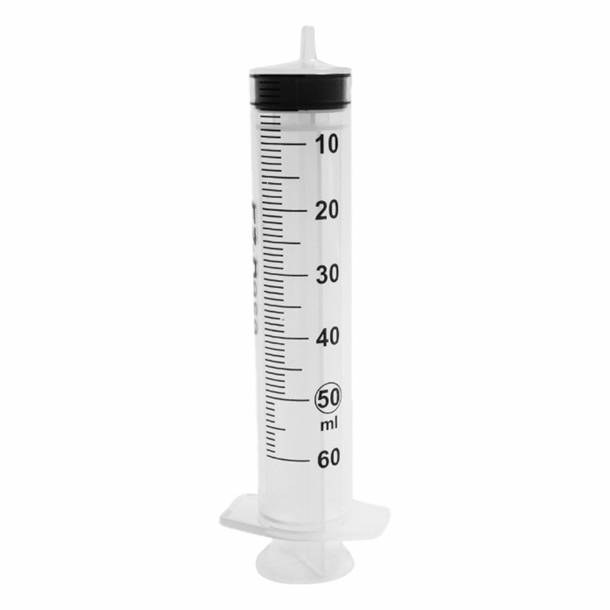 EZ DOSE Chromatography Syringe: 50 mL Capacity - mL, Luer Slip, Polypropylene, Polypropylene, Plastc (MPN MEZ50LS). Key specifications — Attachment Type: Luer Slip; Plunger Material: Plastc; Sterile/Non-Sterile: Sterile; Tip Material: Polypropylene; Barrel Material: Polypropylene; Brand: EZ DOSE; Compatible Needles: Luer Slip; Includes Needles: No.