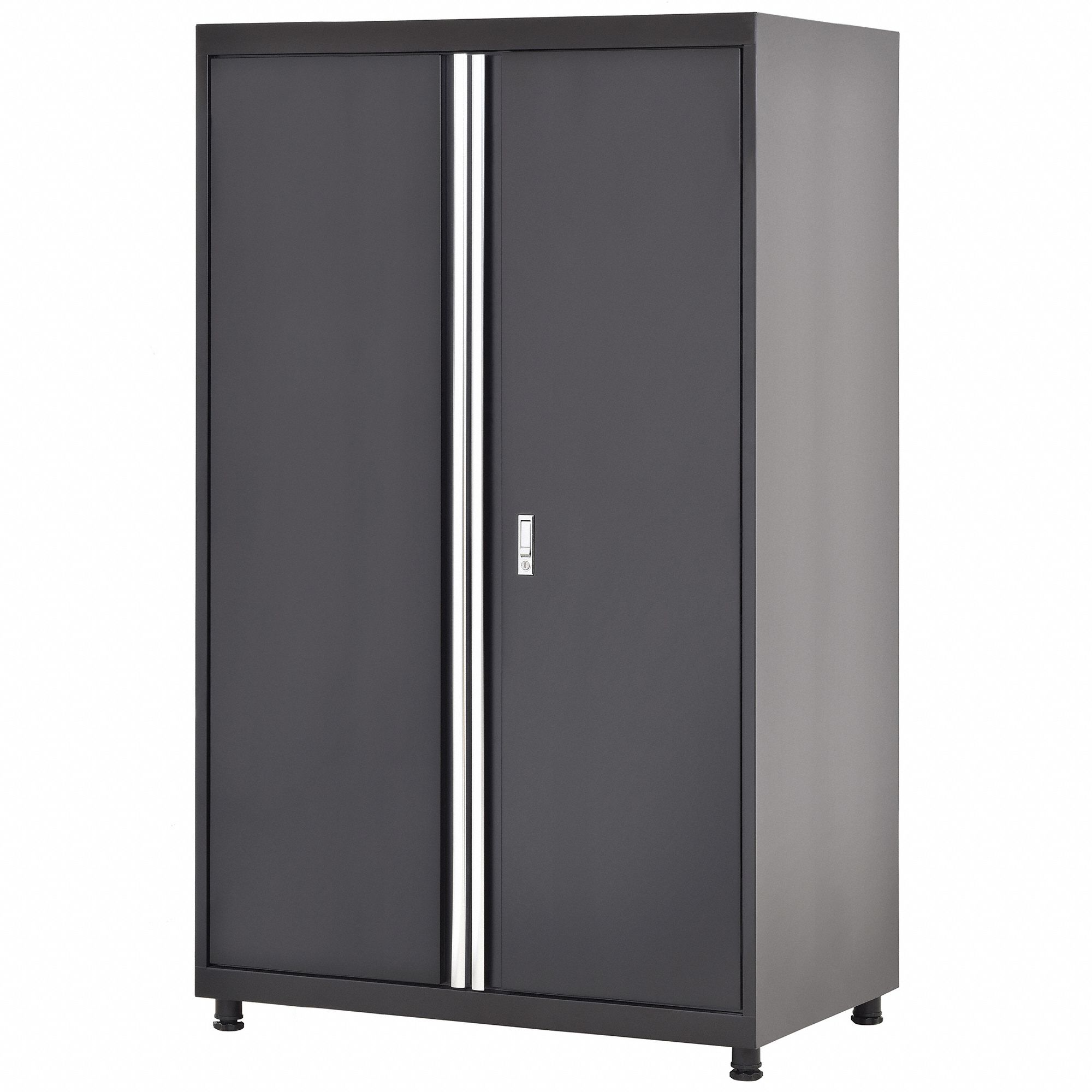 Storage Cabinet: 46 in Overall Wd, 24 in Overall Dp, 75 1/2 in Overall Ht, Black