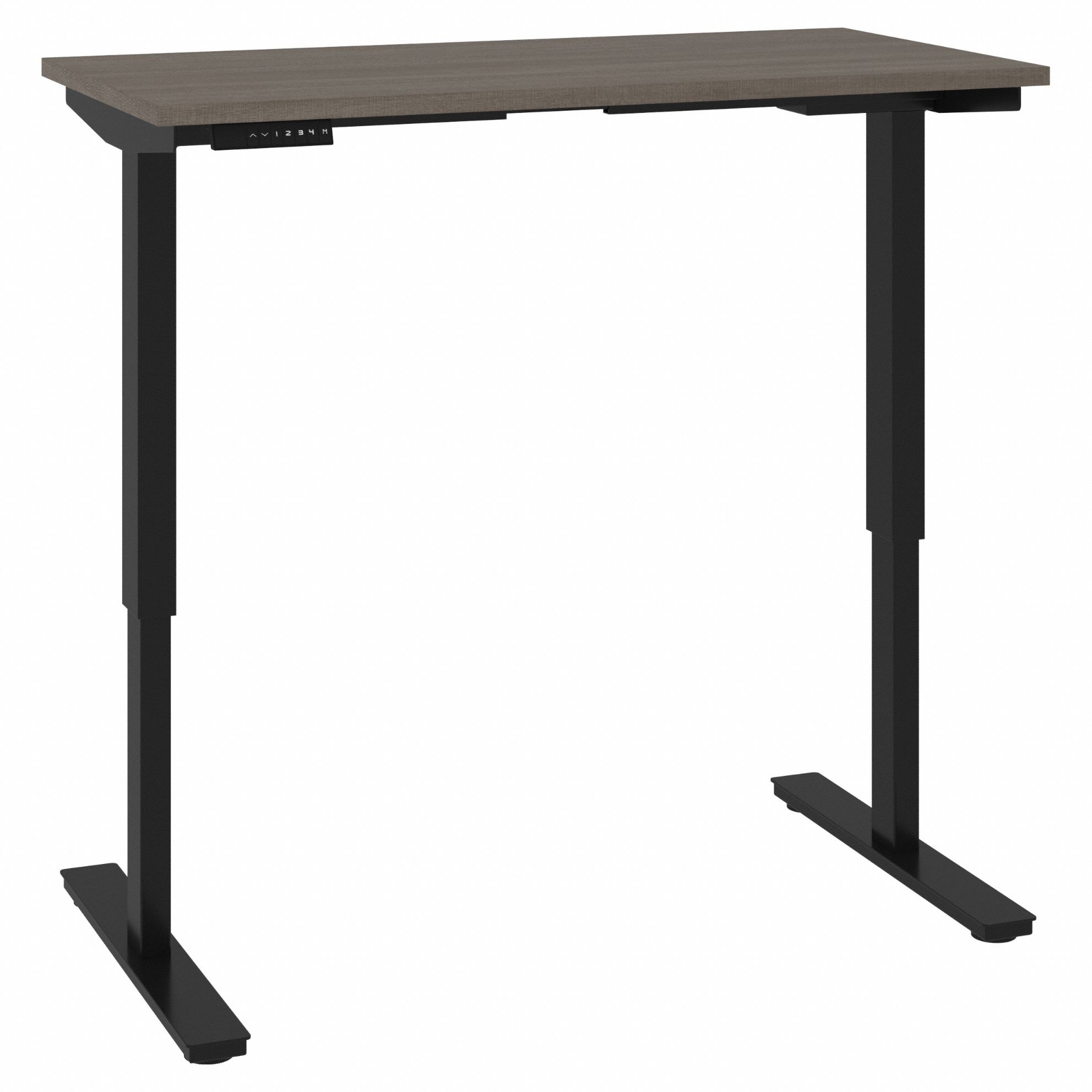 BESTAR, Bark Gray, Particle Board, Electric Sit-Stand Desk - 49AX08