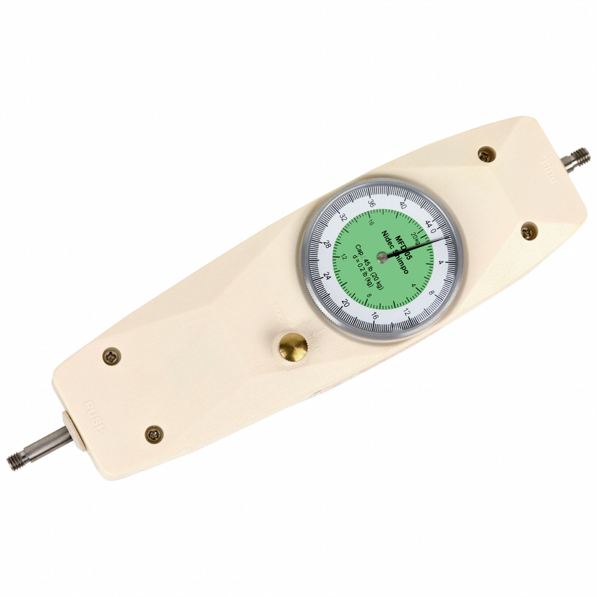 SHIMPO Mechanical Force Gauge: Analog, 49N, +/-1% FS Accuracy, Kg/lb ...