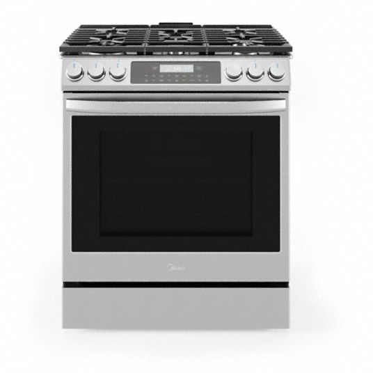 Midea, Stainless Steel, Natural Gas, Range - 794gf1