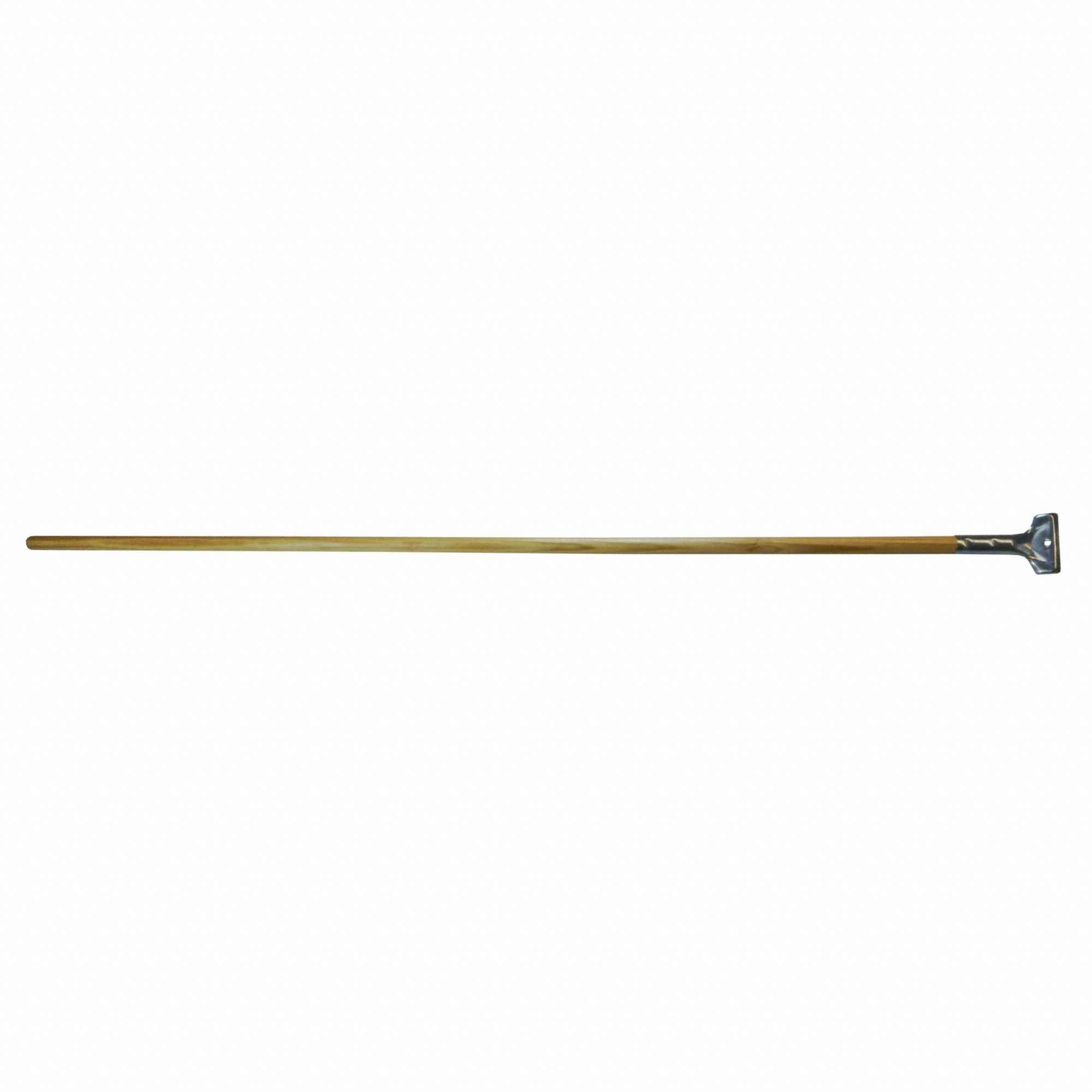 MICHIGAN BRUSH Handle: Bolt On, Wood, 60 in Lg, 1 in Dia, Wood, Fixed ...