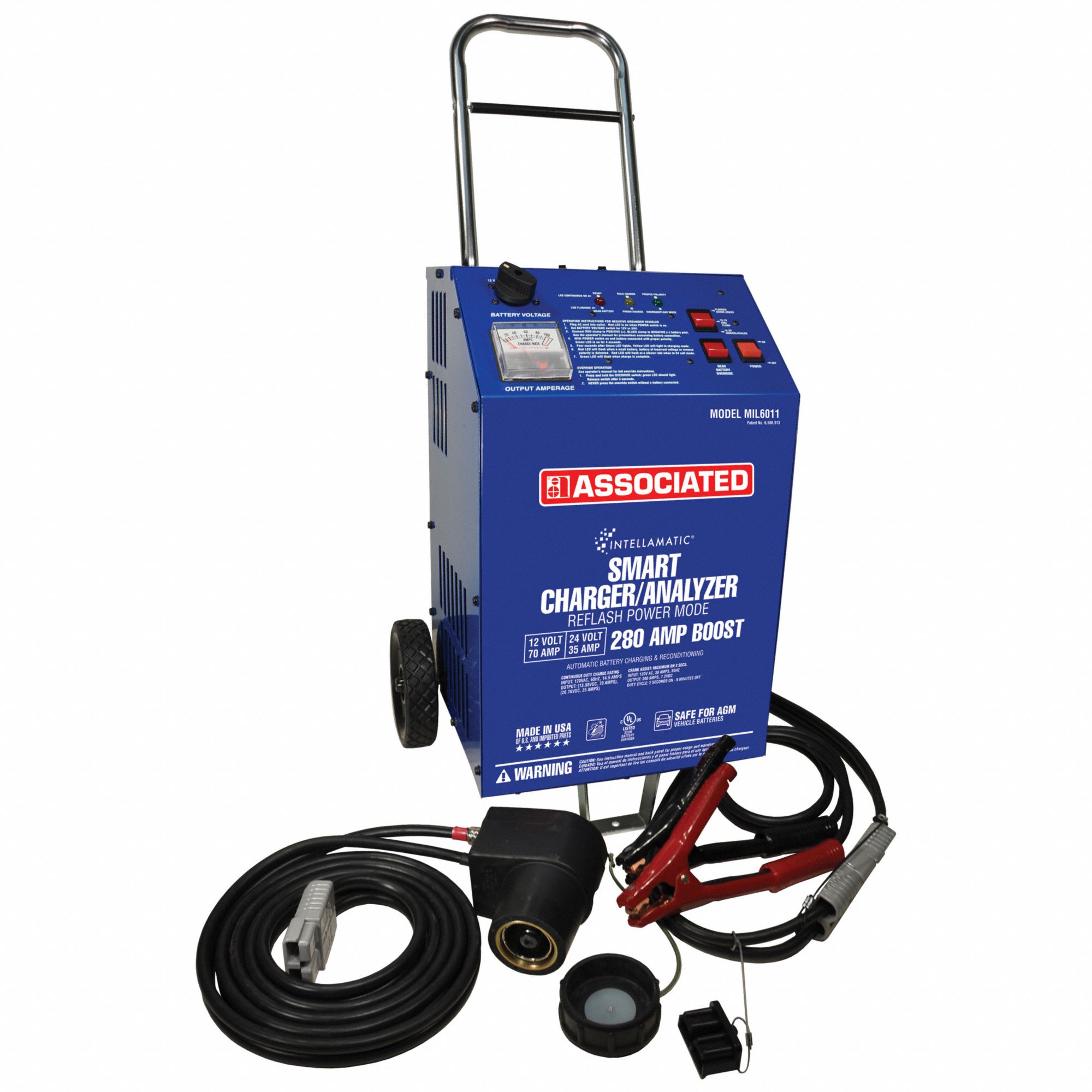 ASSOCIATED EQUIP, Boosting/Charging/Maintaining, Auto, Battery Charger