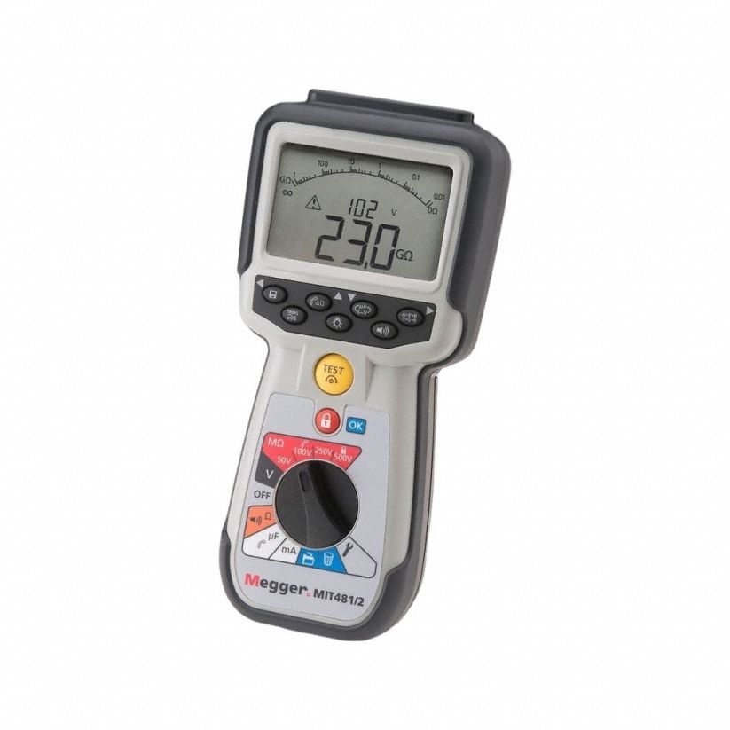 Megohmmeters and Insulation-Te: Test Volt 100V DC/250V DC/500V DC/50V DC, 100 gigohm, Battery