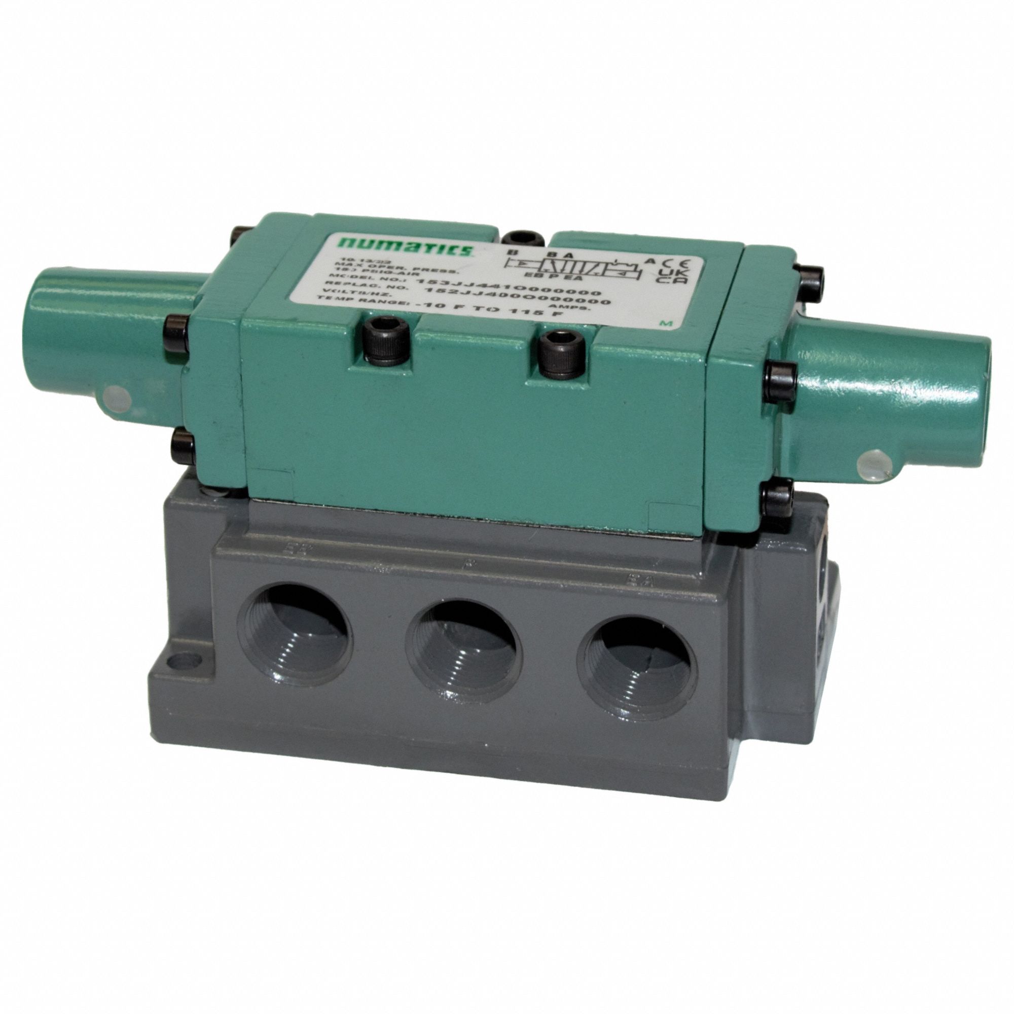 Pilot Air Control Valve: Four-Way / Two-Position, Remote Pilot, 69 scfm Flow Rate - Max, Non-Locking
