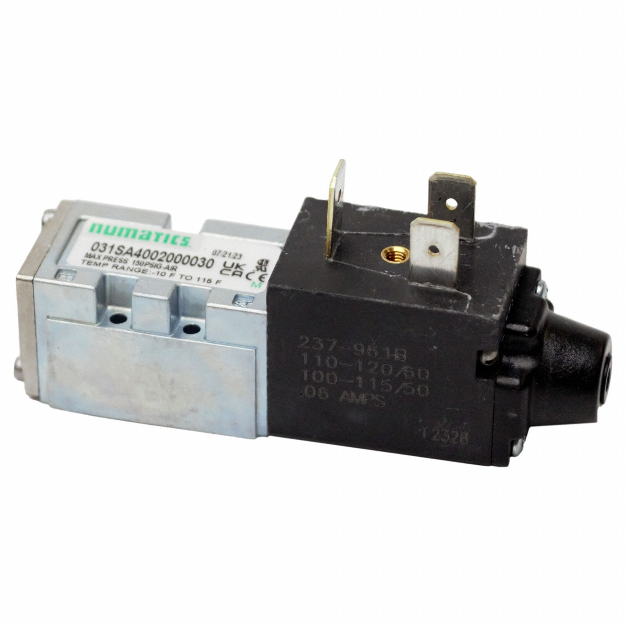 Solenoid Air Control Valve: 24V DC, Four-Way / Two-Position, Female 1/8 in NPT, Single Solenoid, NPT