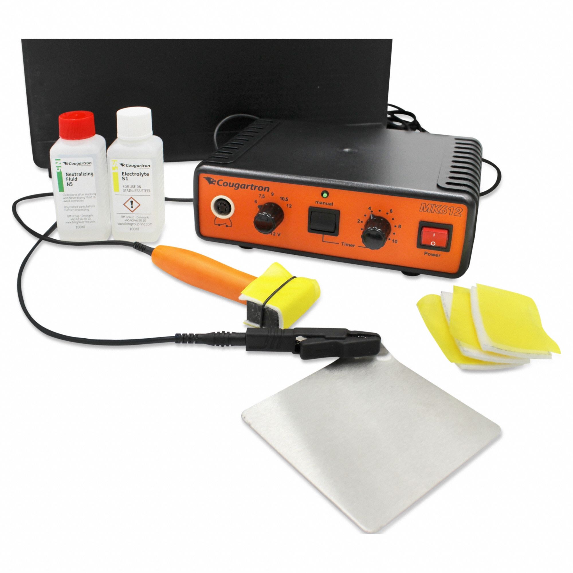 COUGARTRON, 8.5 in Wd, 5.7 in Lg, Electrochemical Metal Marking Machine