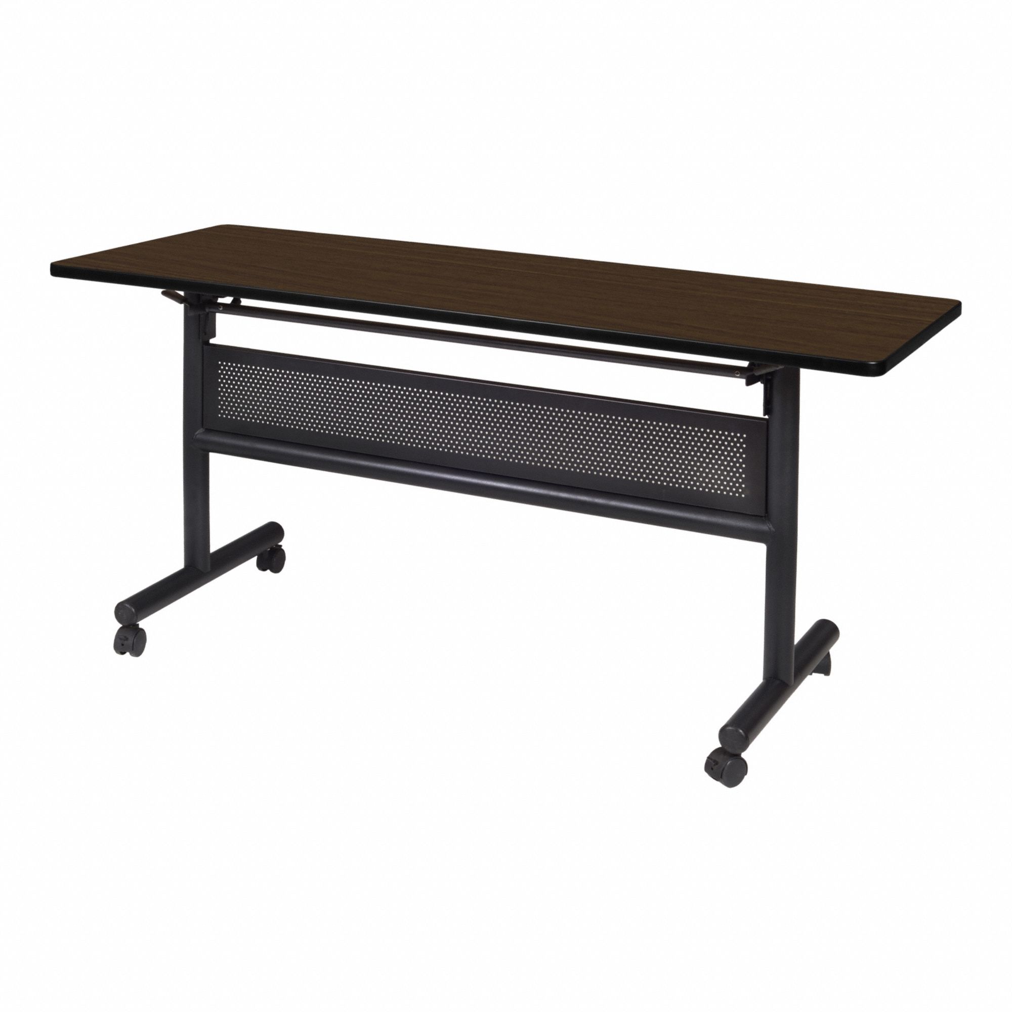 Seminar/Training Table: Walnut, 29 in, 60 in Table Lg, 24 in Table Wd, Nestable, Fixed Ht