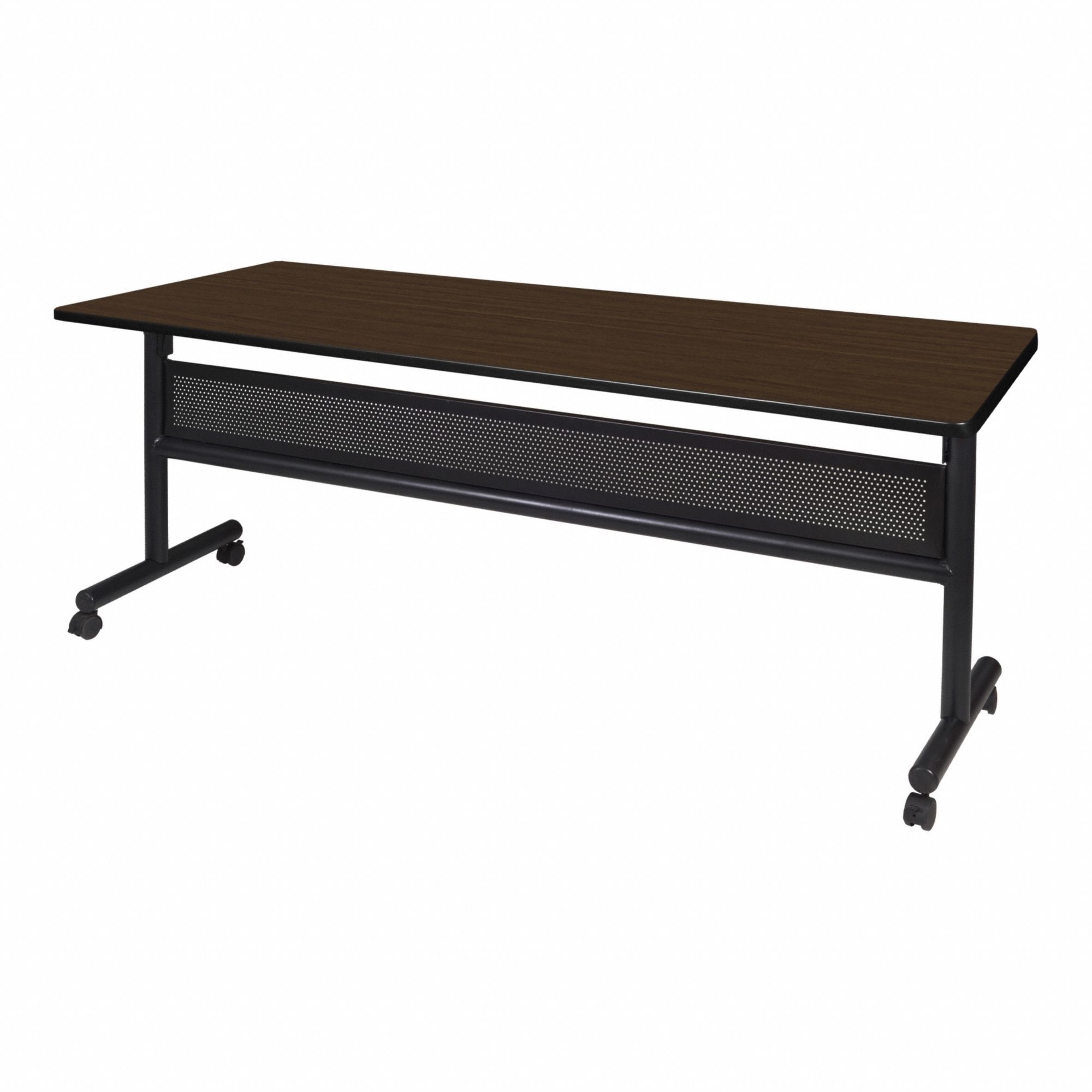 Seminar/Training Table: Walnut, 29 in, 72 in Table Lg, 24 in Table Wd, Nestable, Fixed Ht