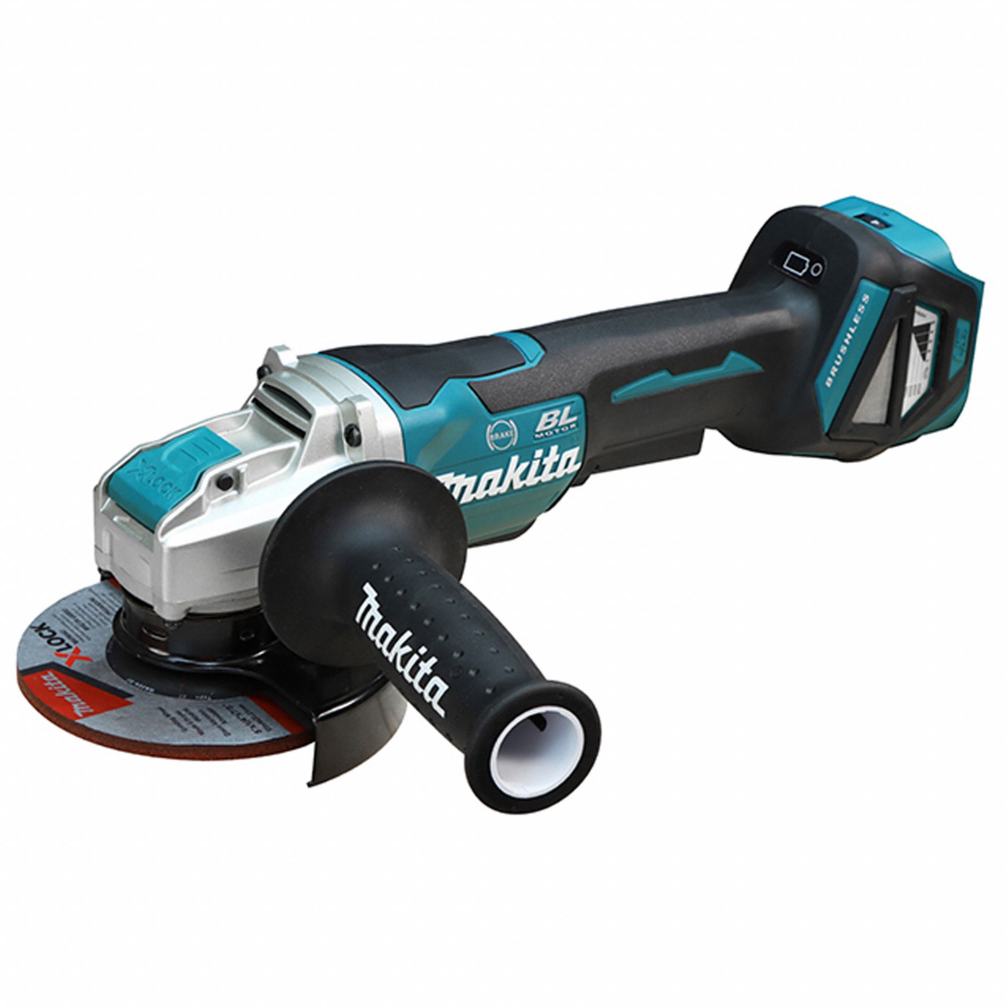 ANGLE GRINDER, CORDLESS, 18V LI-ION, 5 IN DIA, SAFETY PADDLE, VARIABLE,  ELECTRIC BRAKE