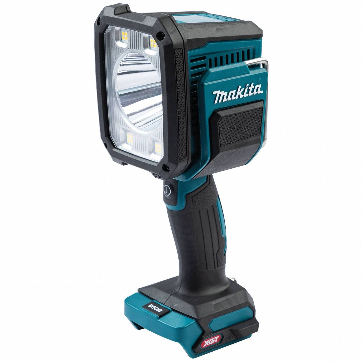 MAKITA Flashlight/Spotlight: XGT®, Flashlight, 1,250 lm Max., 4 Modes, Hang Hook, 4.0 Ah, 40V DC (MPN ML007G). Key specifications — attr1291482: Tool Only.