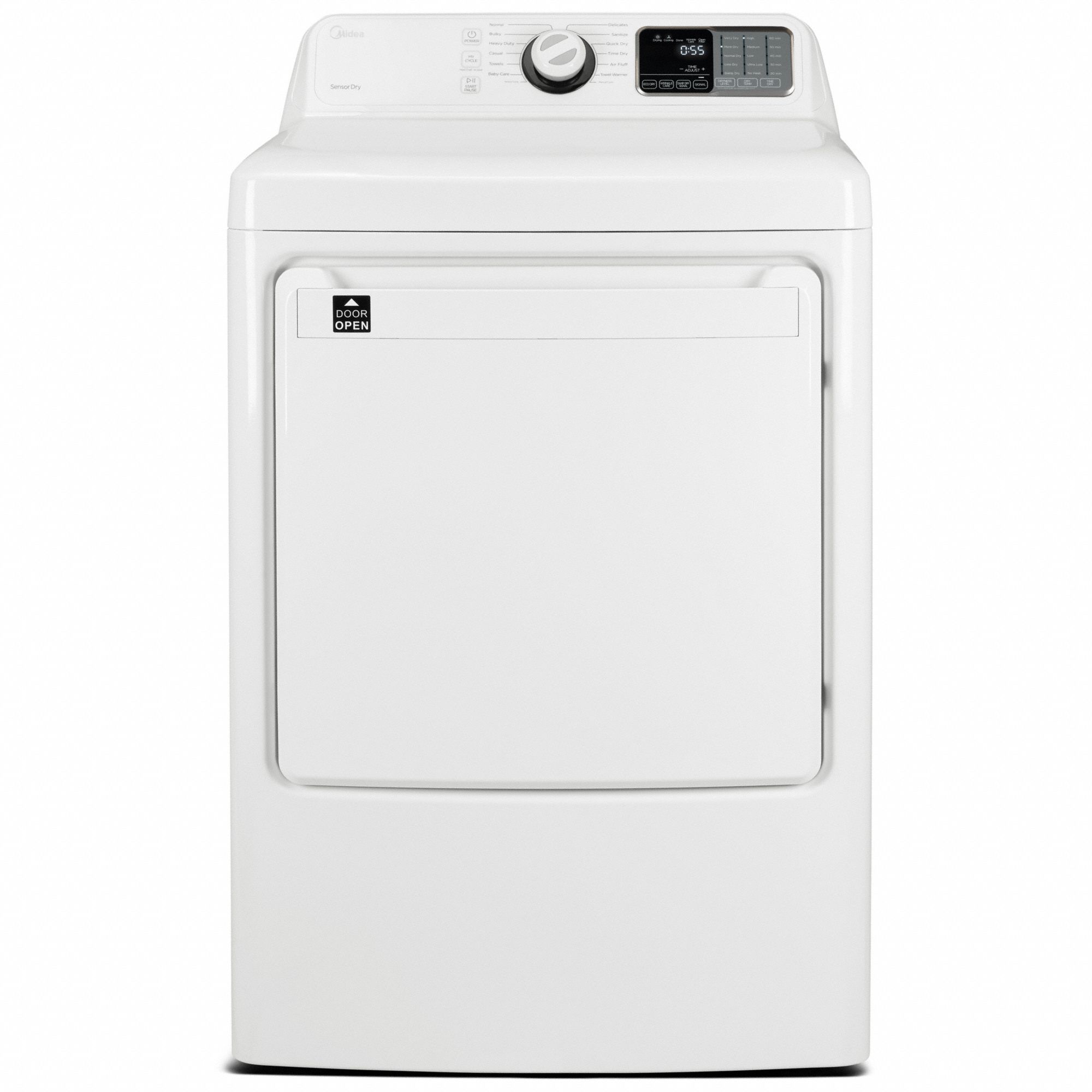Dryer: Electric, White, 7.5 cu ft Capacity