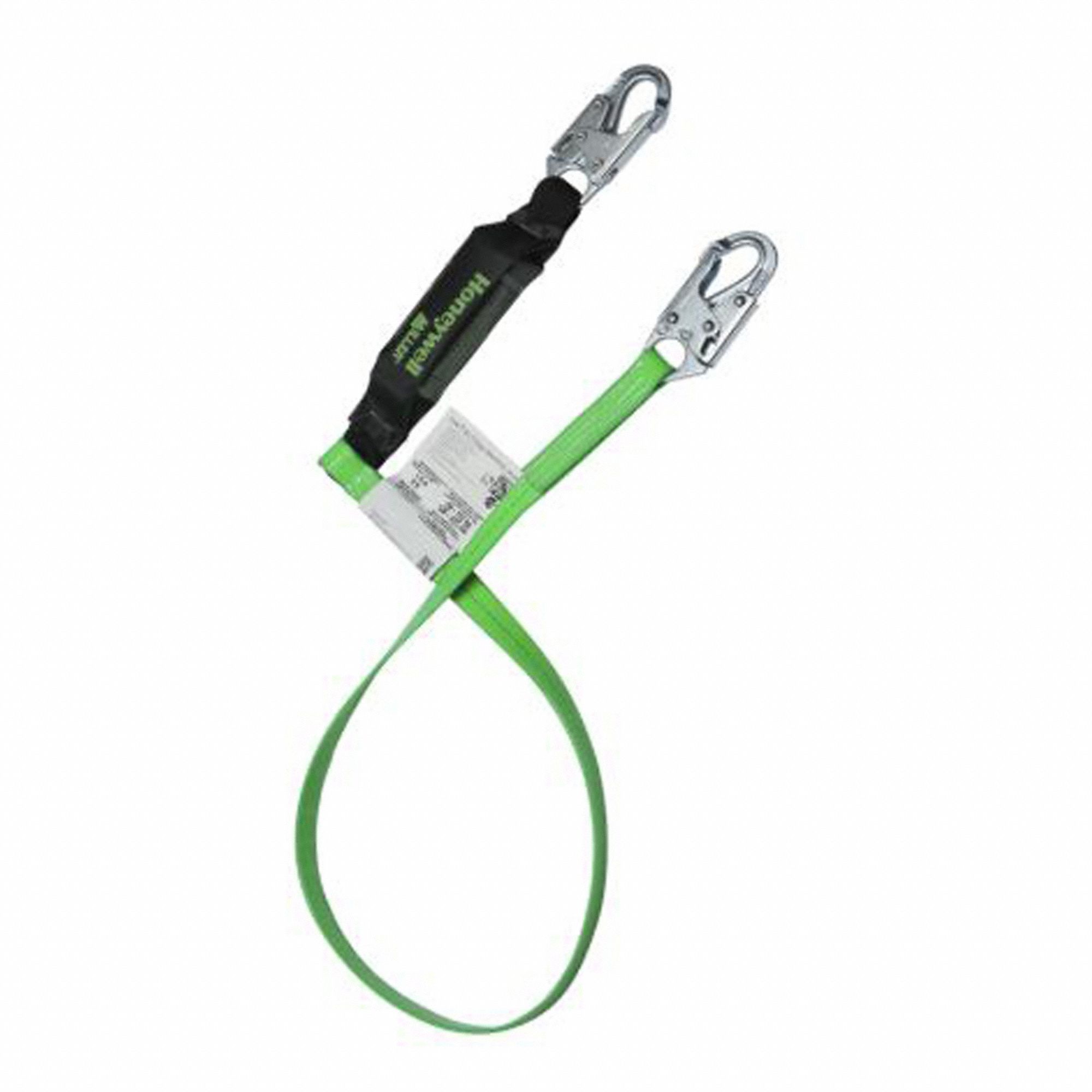 LANYARD, GREEN, POLYESTER, 6 FT, SNAP HOOK, 335 LBS, STEEL