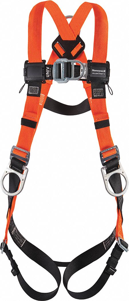Full Body Harness: Vest, Mating / Mating Buckles, L/XL, 400 lb Capacity