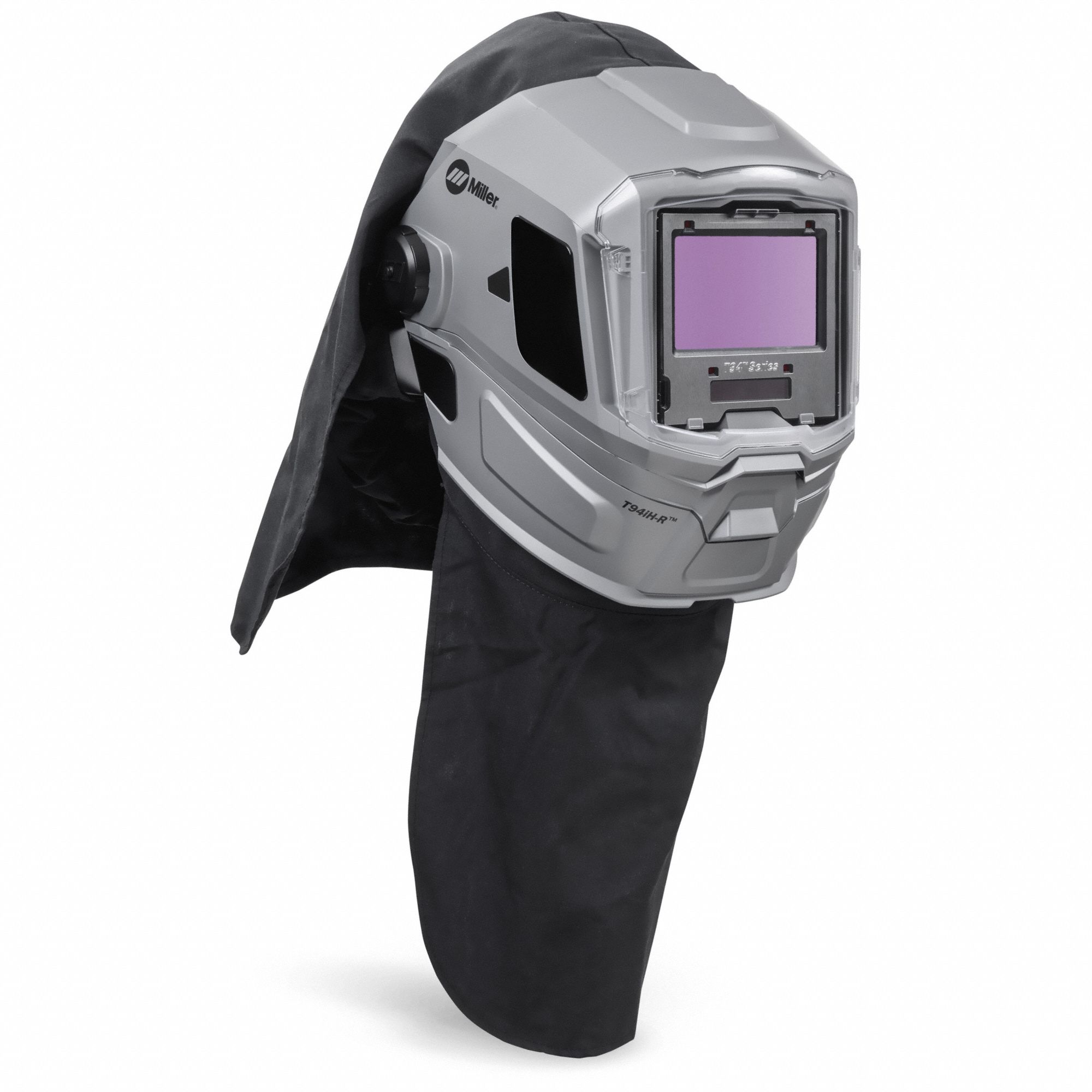 WELDING HELMET,SILVER,LITHIUM ION