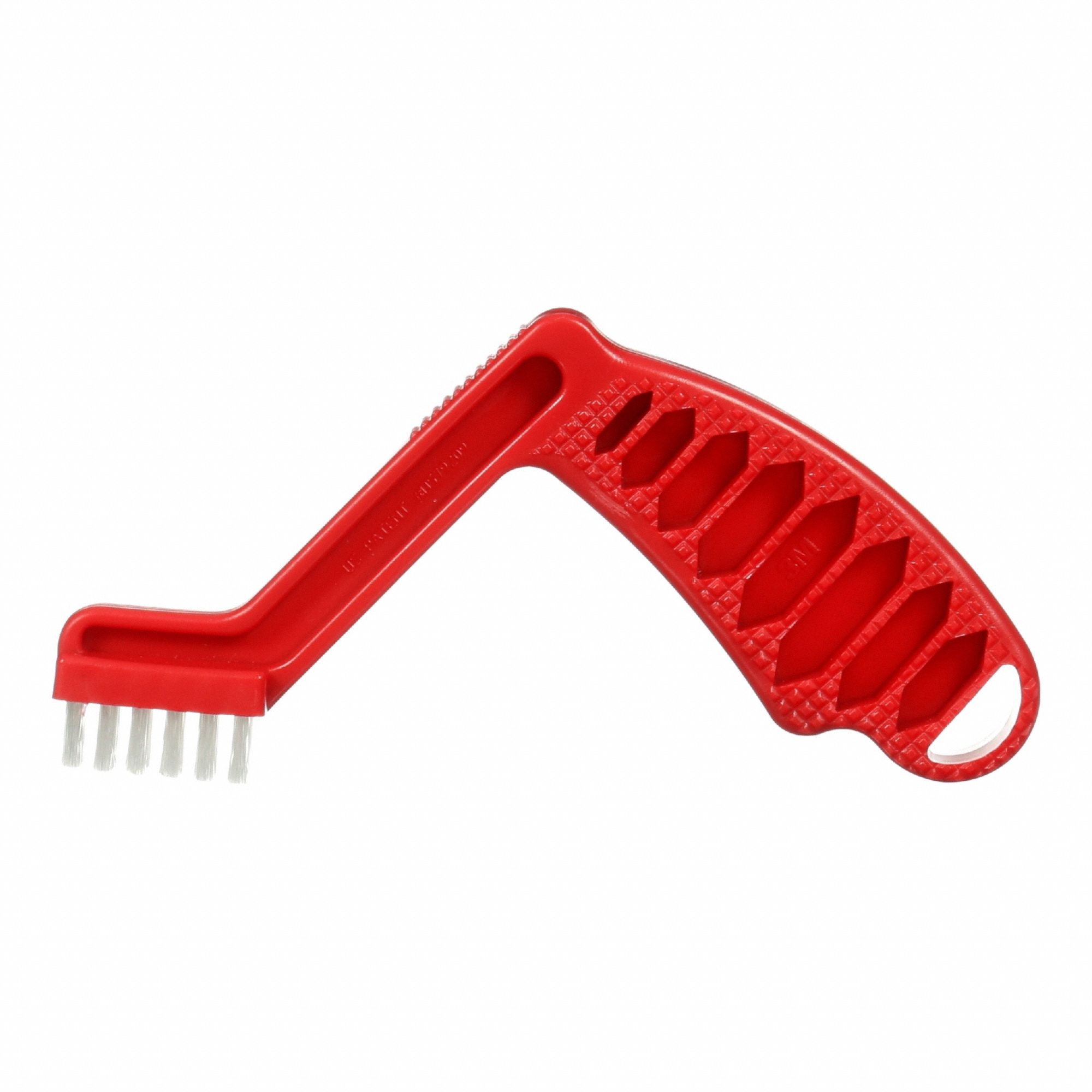 Conditioning Brush: Handheld Brush, Firm, Red, Nylon, Red, Nylon