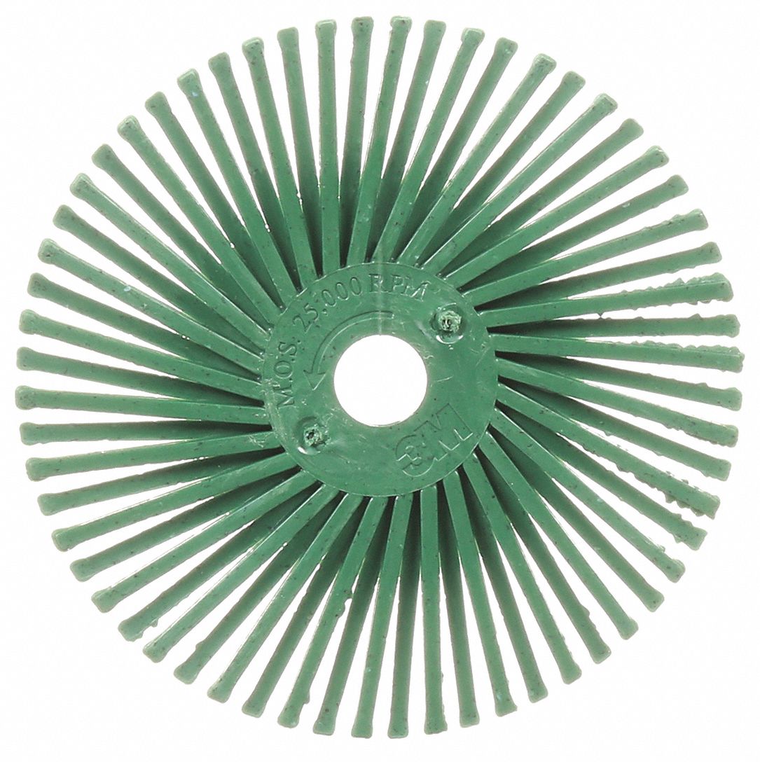 DISC BRISTLE ROLOC 3IN GREEN