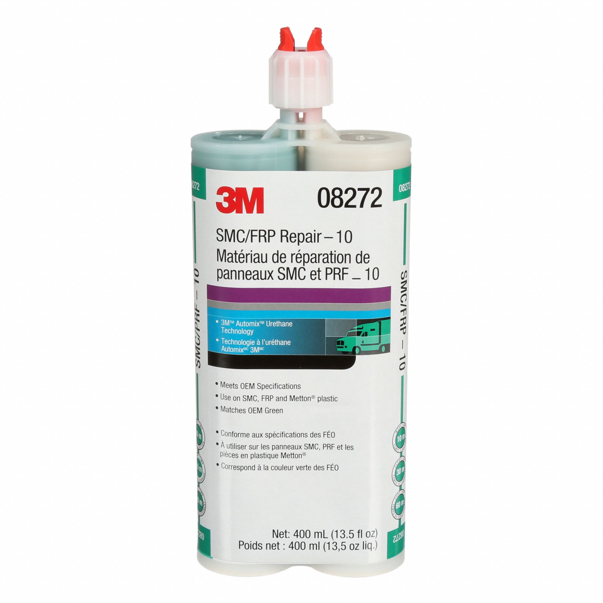 8272 REPAIR ADHESIVE, GREEN, 13.5 OZ CARTRIDGE, 1 MIN WORKING TIME