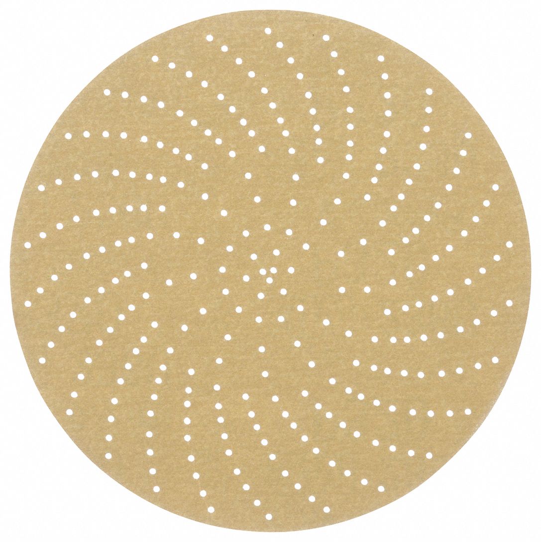 HOOK-AND-LOOP SANDING DISC, 6 IN DIAMETER, NON-VACUUM, ALUMINUM OXIDE, P320 GRIT, C WEIGHT PAPER, 236U