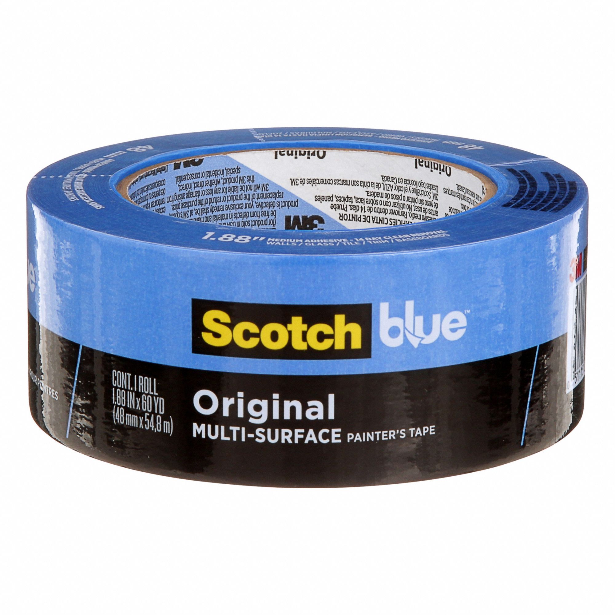 ORIGINAL PAINTER'S TAPE, BLUE, 40 °  TO 100 ° F, 60 YD L, 1 7/8 IN W, 5.3 MIL THICK, 12 PK