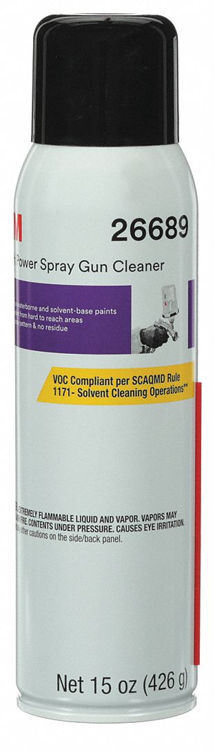 SPRAY GUN CLEANER, WATER-BORNE/SOLVENT-BASE REMOVAL, 25 G/L VOC, 15 OZ