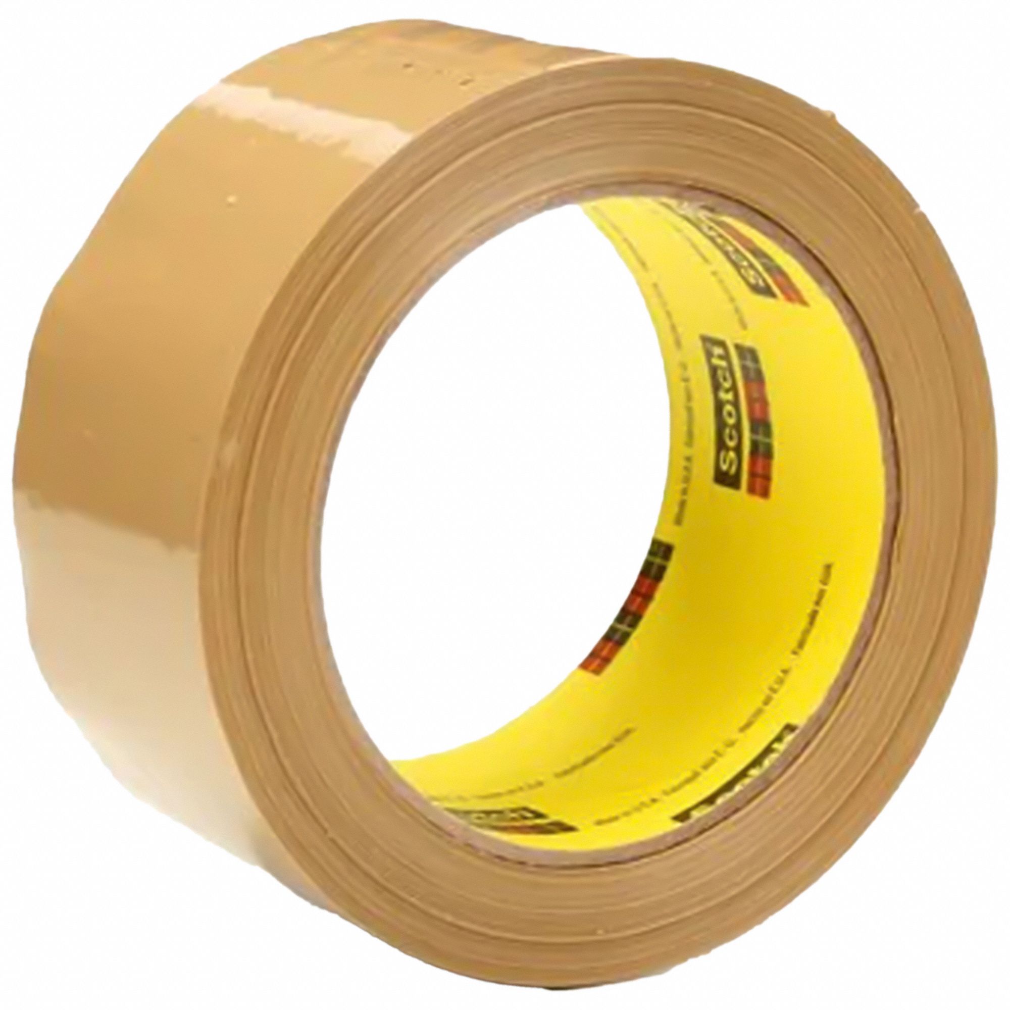 SEALING TAPE, POLYPROPYLENE, 2 MIL, THICK, 3 IN DIA, 35 LB/IN, BROWN, ASTM D5486 TYPE III, CID A-A-1684B