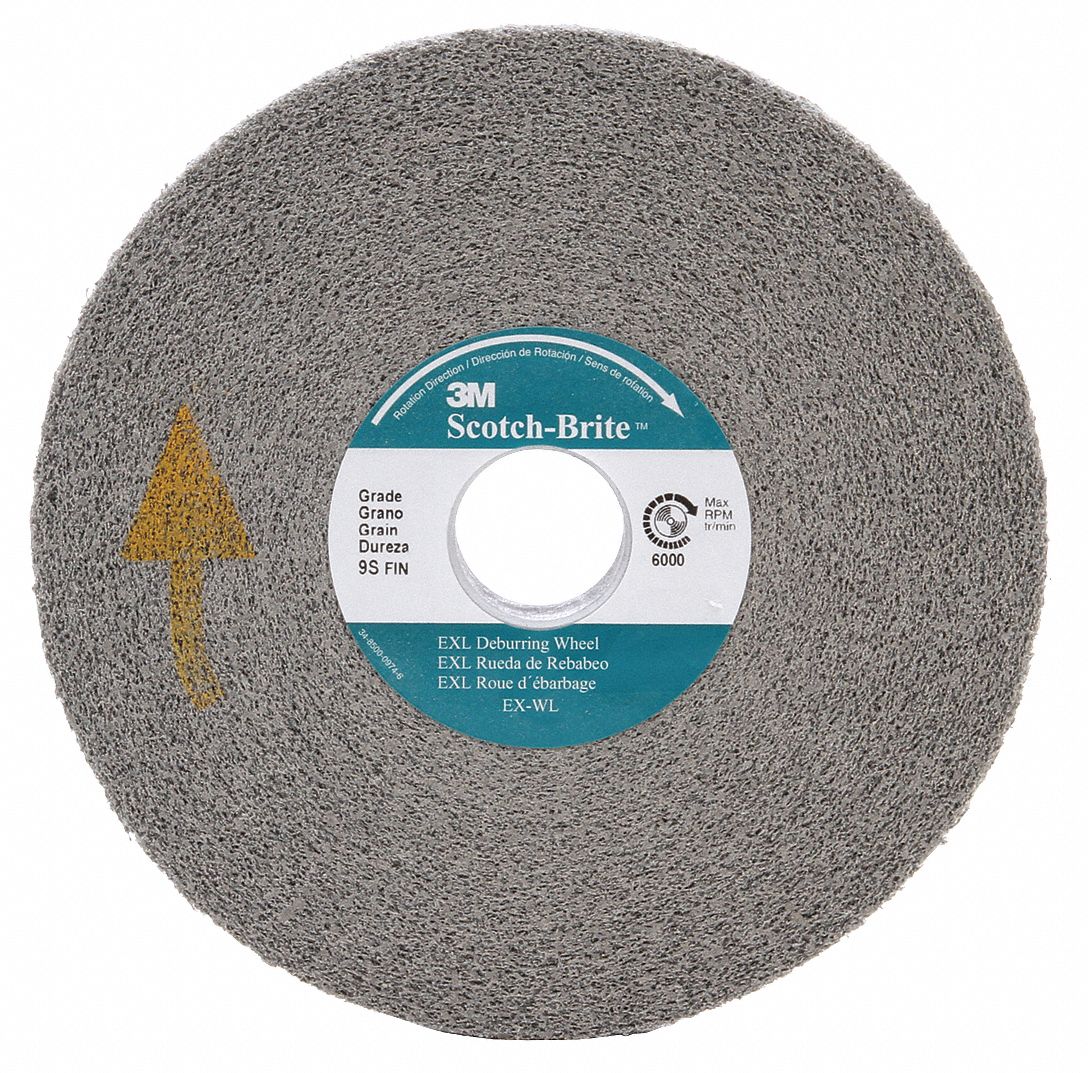 CONVOLUTE WHEEL, 6 IN DIAMETER X 1 IN W, 1 IN ARBOUR, SILICON CARBIDE, FINE, HARD (9), XL-WL