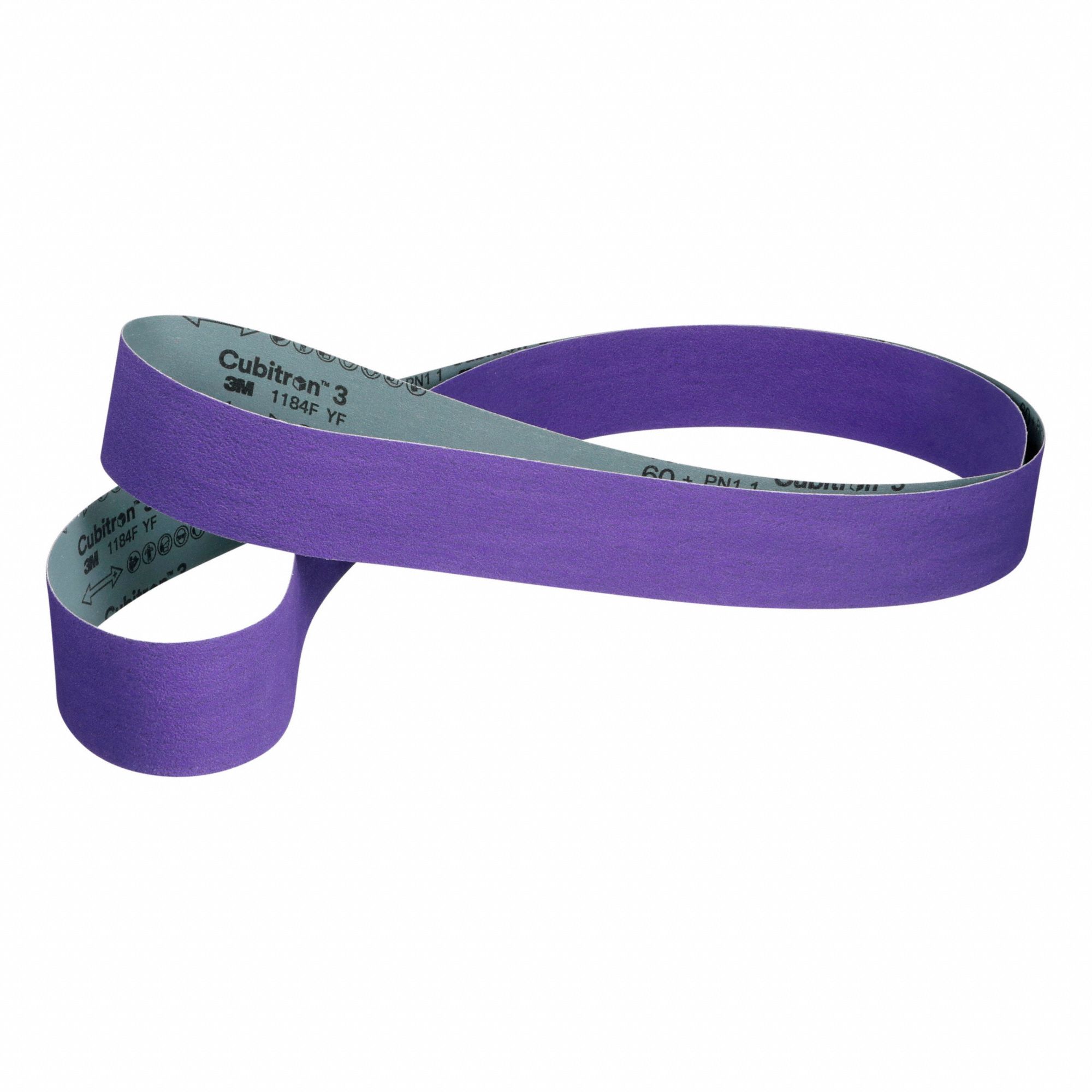CLOTH BELT,PURPLE,60 GRIT,132 IN L,PK25